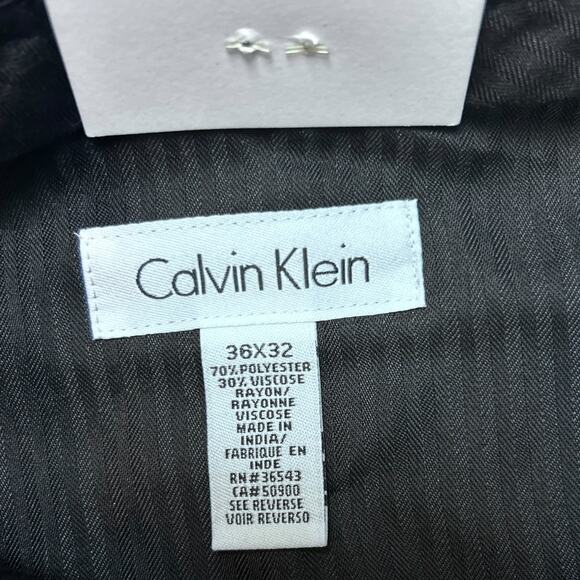 NWT Calvin Klein Straight Fit Suit Dress Pants Charcoal Grey 36x32 36W 34W 32L - Picture 6 of 6
